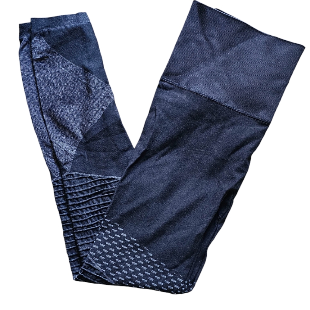 Spanx dark blue patchwork leggins‎ size M